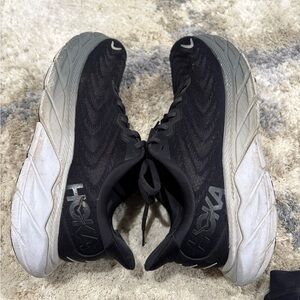 Hoka Black and Gray Athletic Shoes